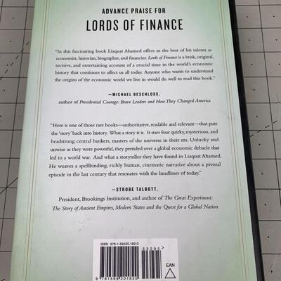 #236 Lords Of Finance by Liaquat Ahamed- Hardback Book