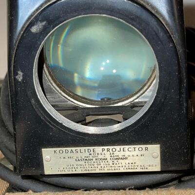 Lot 204 Vintage Kodak Single Slide Projector #2A + Kodak Carousel Slide Projector