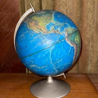 Lot 210 Topographical Globe Rand McNally 16.5"