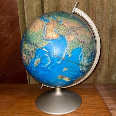 Lot 210 Topographical Globe Rand McNally 16.5"