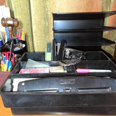Lot 216 Office Supplies Pens Pencils Markers Staples Hole Punch + More