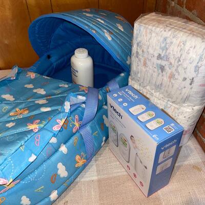 Lot 225 Baby Items NEW With Tags Portable Bassinet Diapers Monitor