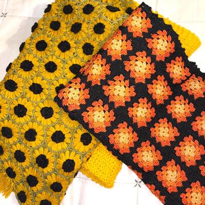 Lot 234 Crochet Afgan Blankets 3 Black Eyed Susan