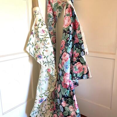 Lot 238 Partial Rolls of Fabric (3) Madame Bovary Floral Chintz 2-4 Yards Each