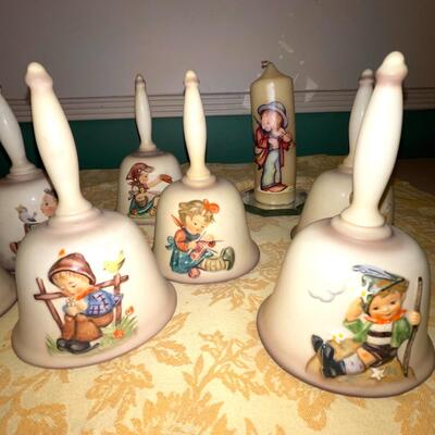Lot 243 Hummel Annual Bells 78', 79', 81-85 + Music Box For Wall + Candle