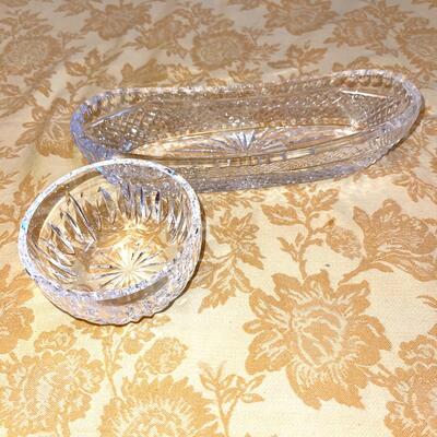 Lot 249 Waterford Crystal Bowl + Relish Dish