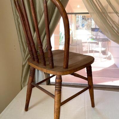Lot 255 Antique Wood Childs Sunday School Chair 24"