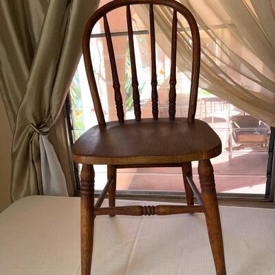 Lot 255 Antique Wood Childs Sunday School Chair 24"