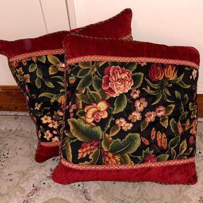 Lot 259 Pair Over Sized Pillows by ADI Classics Raymond Waites