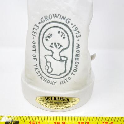 1973 CENTENNIAL JOPLIN MISSOURI COAL MINER PORCELAIN WHISKEY DECANTER - EMPTY
