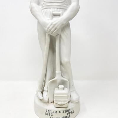 1973 CENTENNIAL JOPLIN MISSOURI COAL MINER PORCELAIN WHISKEY DECANTER - EMPTY