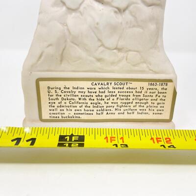 1969 CAVALRY SCOUT LIONSTONE PORCELAIN WHISKEY DECANTER - EMPTY