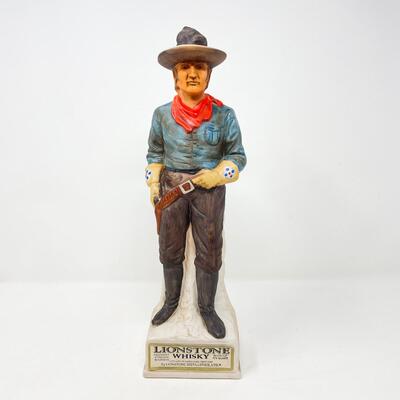 1969 CAVALRY SCOUT LIONSTONE PORCELAIN WHISKEY DECANTER - EMPTY