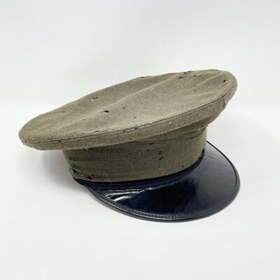 WW2 MARINE CORPS GREEN WOOL HAT - SIZE 6 7/8