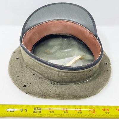 WW2 MARINE CORPS GREEN WOOL HAT - SIZE 6 7/8