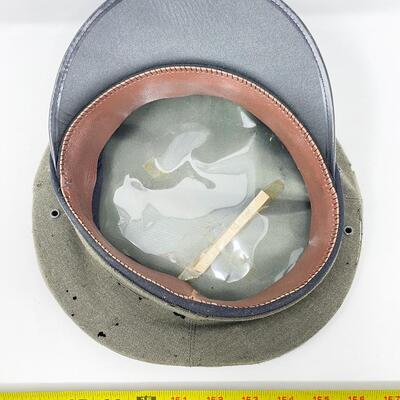 WW2 MARINE CORPS GREEN WOOL HAT - SIZE 6 7/8
