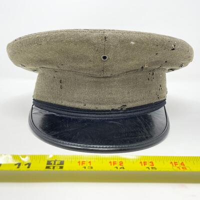WW2 MARINE CORPS GREEN WOOL HAT - SIZE 6 7/8