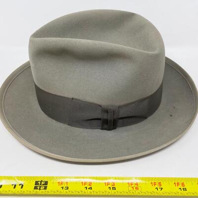 VINTAGE ROYAL STETSON WHIPPET GRAY FELT HAT - APPROX SIZE 7