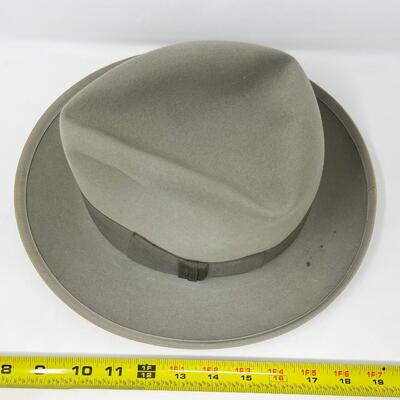 VINTAGE ROYAL STETSON WHIPPET GRAY FELT HAT - APPROX SIZE 7