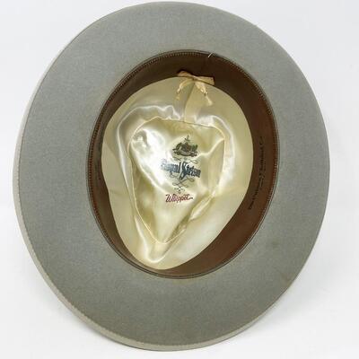 VINTAGE ROYAL STETSON WHIPPET GRAY FELT HAT - APPROX SIZE 7
