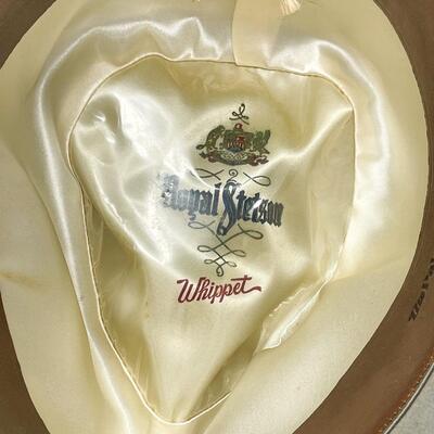 VINTAGE ROYAL STETSON WHIPPET GRAY FELT HAT - APPROX SIZE 7