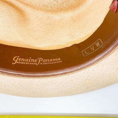 VINTAGE STETSON WOVEN PANAMA HAT - SIZE 7 1/8