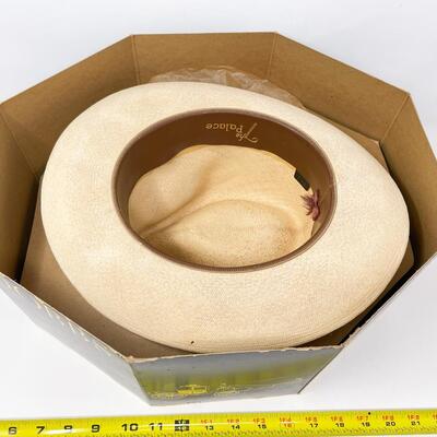 VINTAGE STETSON WOVEN PANAMA HAT - SIZE 7 1/8
