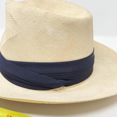 VINTAGE STETSON WOVEN PANAMA HAT - SIZE 7 1/8