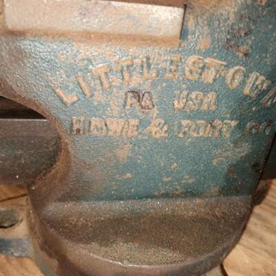 Vintage HDWE & FDRY Co. Littlestown No. 25 Anvil Bench Vise 3-1/2" Jaw