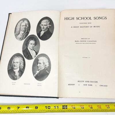 1917 â€œHIGH SCHOOL SONGSâ€ BY SARA CALLINAN MUSIC BOOK