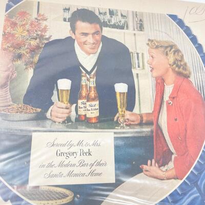 1948 PABST BLUE RIBBON BEER ADVERTISEMENT- GREGORY PECK