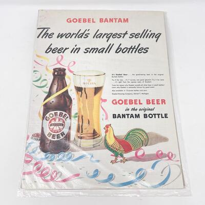 VINTAGE GOEBEL BANTAM BEER ADVERTISEMENT