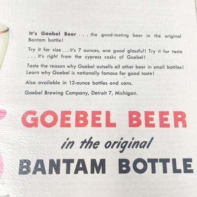 VINTAGE GOEBEL BANTAM BEER ADVERTISEMENT