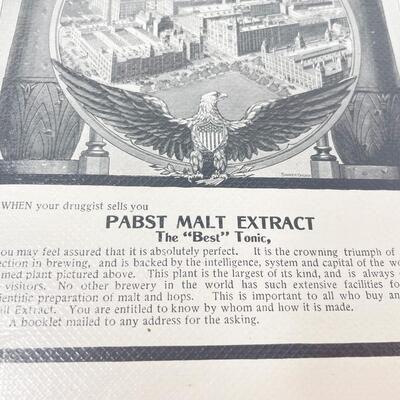 1897 PABST MALT EXTRACT BEER ADVERTISEMENT