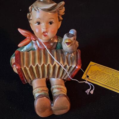 Vintage Lets Sing Accordion Player with tag 3 1/2"
