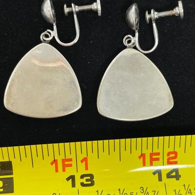 VINTAGE GENUINE BUTTERFLY WING BY HOFFMAN TROPICAL EARRINGS - SCREW ON