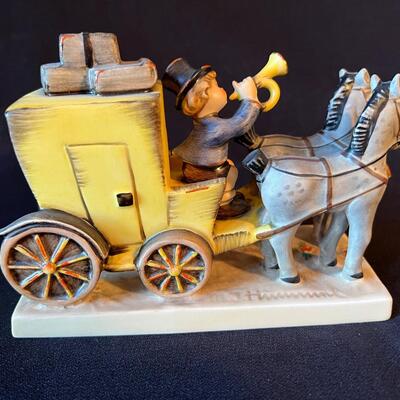 Vintage Hummel Mail is Here - Horse Carriage and Trumpet Boy