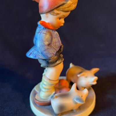 Charming Earlier Hummel #66 Farm Boy w pigs TMK-2 Late 1950s