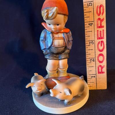Charming Earlier Hummel #66 Farm Boy w pigs TMK-2 Late 1950s