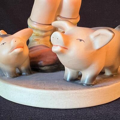 Charming Earlier Hummel #66 Farm Boy w pigs TMK-2 Late 1950s