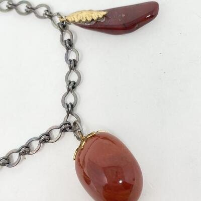 STERLING SILVER & STONE BRACELET