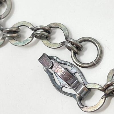 STERLING SILVER & STONE BRACELET
