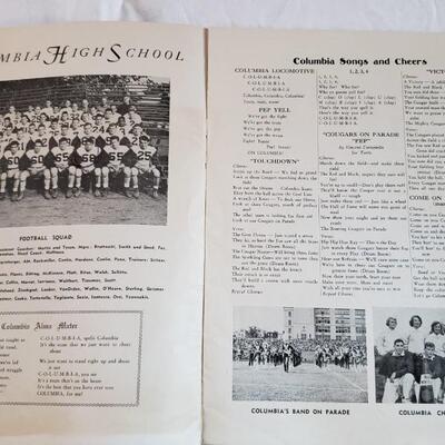 1949 Columbia High School vs West Orange Football Game Program