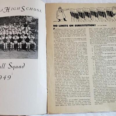 1949 Columbia High School vs Montclair Football Game Program