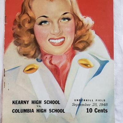 1948 Kearny versus Columbia High School football game program
