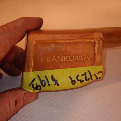 Vintage FRANKOMA Pottery 461 OKLAHOMA STATE ASHTRAY 5 1/2