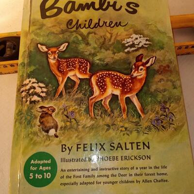 BAMBI'S CHILDREN Vintage 1950 Hardcover Book by Felix Salten for Ages 5 to 10