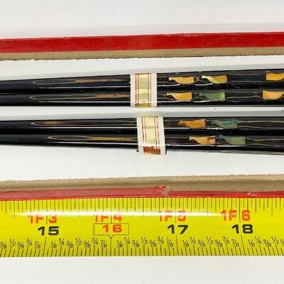 VINTAGE SET OF INLAID CHOPSTICKS