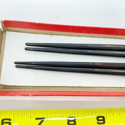 VINTAGE SET OF INLAID CHOPSTICKS