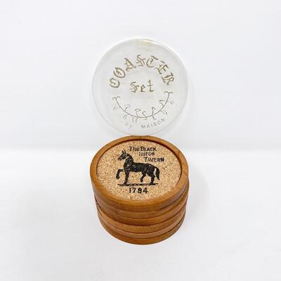 VINTAGE MAISON â€œBLACK HORSE TAVERN 1794â€ 6PC COASTER SET